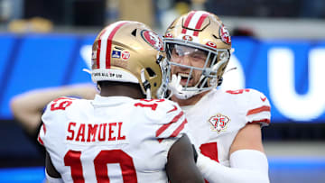 San Francisco 49ers wide receiver Deebo Samuel (19) and fullback Kyle Juszczyk (44)