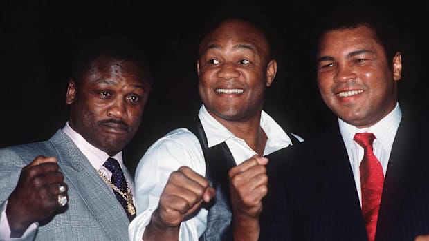 Joe Frazier, George Foreman, and Muhammad Ali