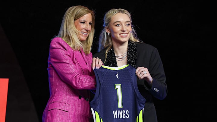 Dallas Wings rookie Paige Bueckers is excited to team up with star Arike Ogunbowale. Dallas Wings rookie Paige Bueckers is excited to team up with star Arike Ogunbowale.