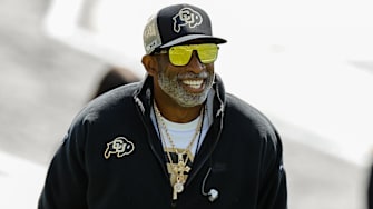 Apr 19, 2025; Boulder, CO, USA; Colorado Buffaloes head coach Deion Sanders during the spring game at Folsom Field.