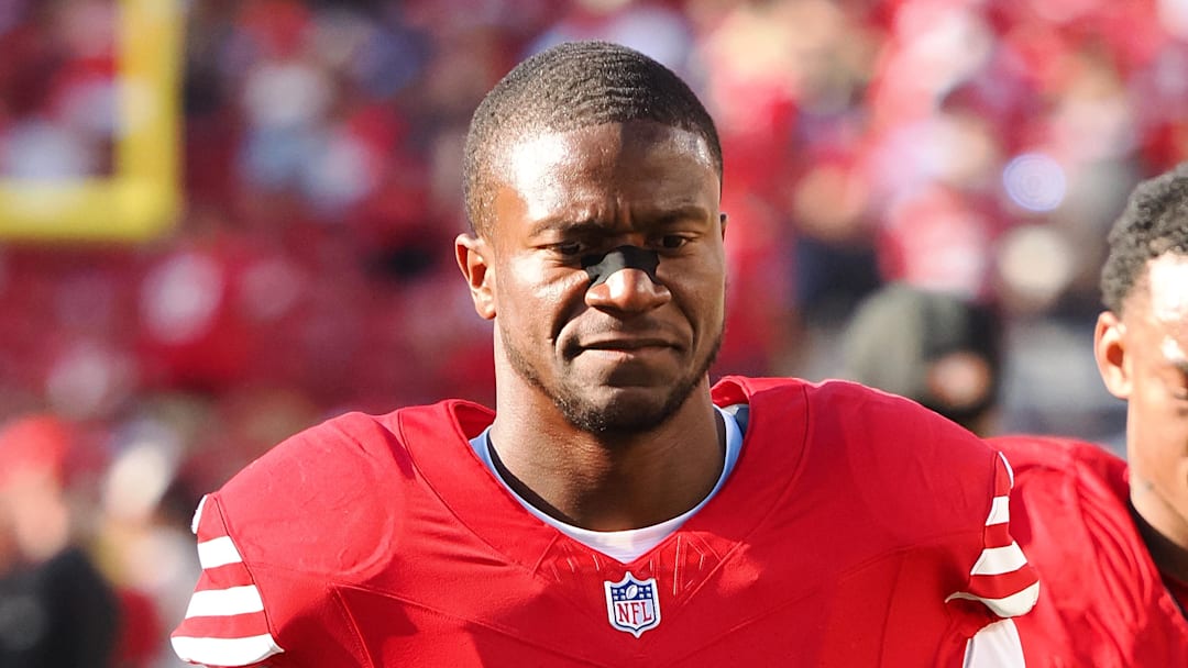 Oct 6, 2024; Santa Clara, California, USA; San Francisco 49ers cornerback Rock Ya-Sin (33) after the game against the Arizona Cardinals at Levi's Stadium. Mandatory Credit: Kelley L Cox-Imagn Images