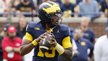 Michigan Wolverines quarterback Bryce Underwood (19) has met the lofty expectations placed on him as the nation's top recruit.