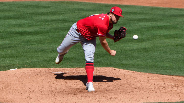 Cincinnati Reds pitcher Graham Ashcraft (51) throws a pitch.