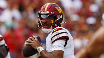 Washington Commanders quarterback Jayden Daniels