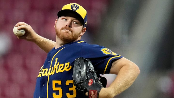 Milwaukee Brewers starting pitcher Brandon Woodruff Milwaukee Brewers starting pitcher Brandon Woodruff
