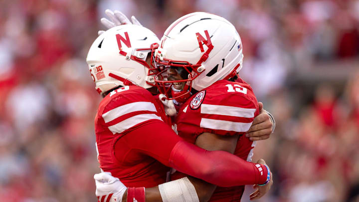 Dylan Raiola and wide receiver Nyziah Hunter have connected on 17 passes for 290 yards and two touchdowns this season, helping Nebraska start 4-1. Dylan Raiola and wide receiver Nyziah Hunter have connected on 17 passes for 290 yards and two touchdowns this season, helping Nebraska start 4-1.