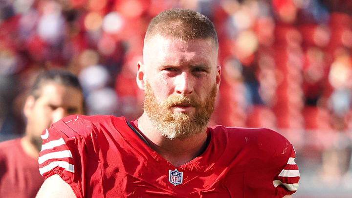 San Francisco 49ers offensive lineman Jake Brendel (64)