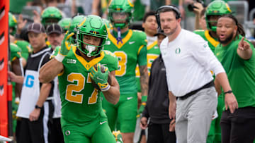 Ducks running back Jayden Limar  broke loose for a 53-yard run against Oklahoma State. In two games the 5-11, 205 junior from Lake Stevens, Washington has 9 carries for 107 yards and two touchdowns, averaging 11.9 yards a carry.
