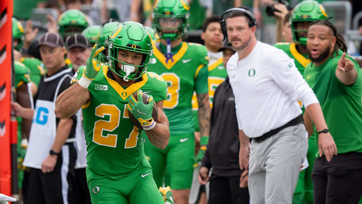 Ducks running back Jayden Limar  broke loose for a 53-yard run against Oklahoma State. In two games the 5-11, 205 junior from Lake Stevens, Washington has 9 carries for 107 yards and two touchdowns, averaging 11.9 yards a carry.