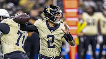 New Orleans Saints quarterback Spencer Rattler 