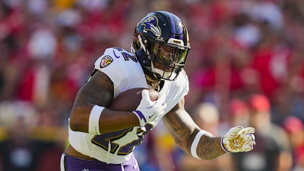 Baltimore Ravens running back Derrick Henry