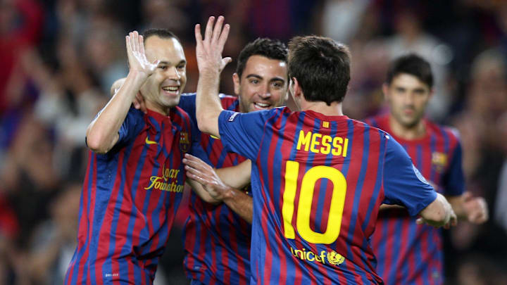 Andres Iniesta, Xavi, and Lionel Messi are all among FC Barcelona's best-ever players. Andres Iniesta, Xavi, and Lionel Messi are all among FC Barcelona's best-ever players.