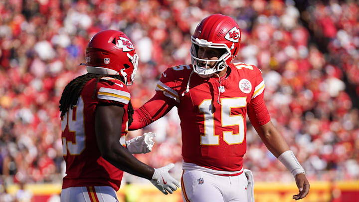 The Kansas City Chiefs and quarterback Patrick Mahomes are favored in Week 5. The Kansas City Chiefs and quarterback Patrick Mahomes are favored in Week 5.