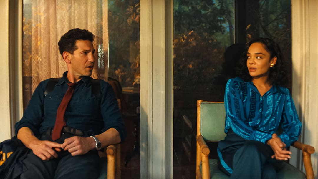 (L to R) Jon Bernthal as Detective Jack Harper and Tessa Thompson as Anna in Episode #101 of His & Hers