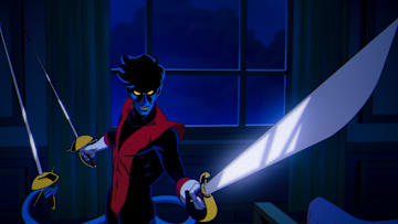 Nightcrawler (voiced by Adrian Hough) in Marvel Animation's X-MEN '97. Photo courtesy of Marvel Animation. © 2024 MARVEL.