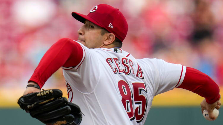 Cincinnati Reds relief pitcher Luis Cessa (85) throws a pitch.