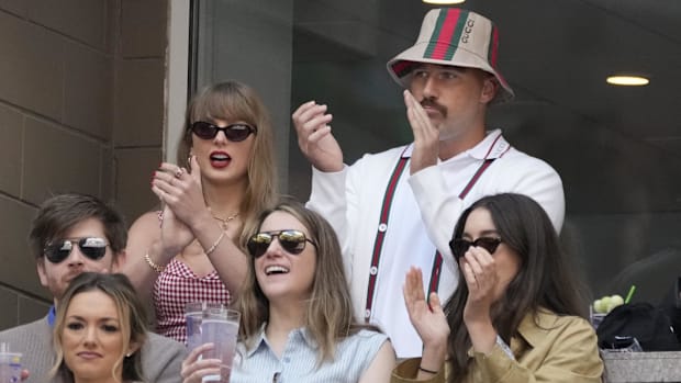 Taylor Swift and Travis Kelce attended the men's U.S. Open final between Jannik Sinner and Taylor Fritz.