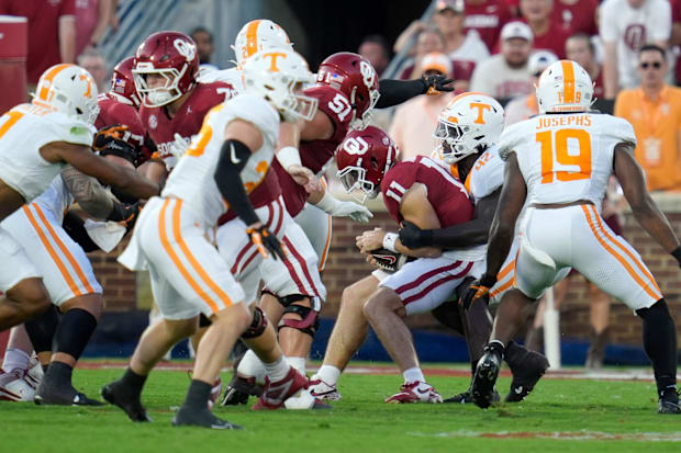 Jackson Arnold struggled to hold onto the football in his lone season as Oklahoma’s starting quarterback.
