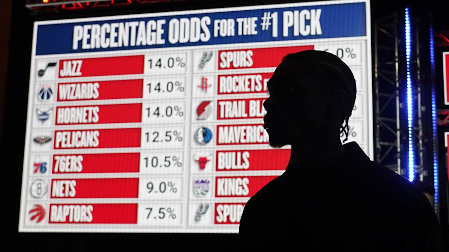 The 2025 NBA draft lottery was a wild scene behind closed doors. | David Banks-Imagn Images