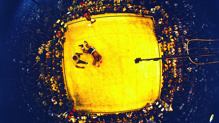 Una toma cenital del histórico combate.