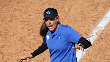 Kentucky head coach Rachel Lawson at Sherri Parker Lee Stadium in Knoxville, TN on May 4, 2024.