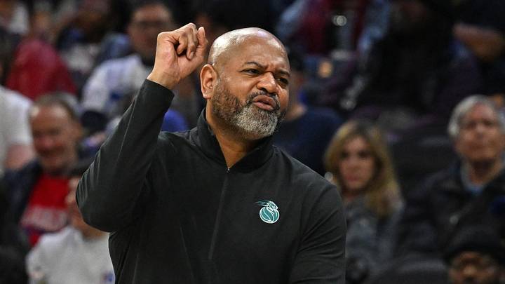 Apr 4, 2026; Philadelphia, Pennsylvania, USA; Detroit Pistons head coach J.B. Bickerstaff against the Philadelphia 76ers during the second half at Xfinity Mobile Arena. Mandatory Credit: Eric Hartline-Imagn Images