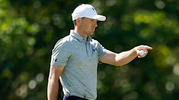 Jordan Spieth during the third round of the 2025 Masters at Augusta National Golf Club