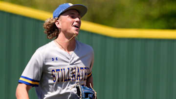 Ethan Holliday Ethan Holliday during the high school baseball game between Dale and Stillwater at Carl Albert High School in Midwest City, Friday, April, 11, 2025.