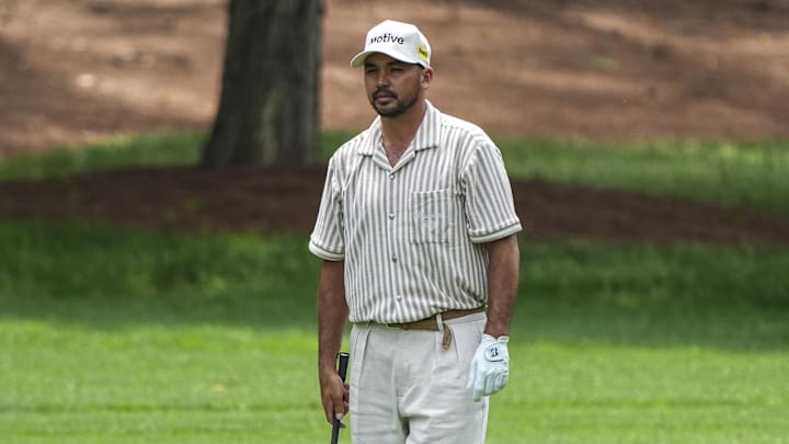 May 10, 2024; Charlotte, North Carolina, USA; Jason Day plays his shot from the fairway on two May 10, 2024; Charlotte, North Carolina, USA; Jason Day plays his shot from the fairway on two