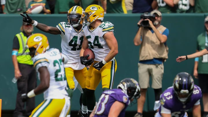 Green Bay Packers cornerback Gemon Green and linebacker Kristian Welch