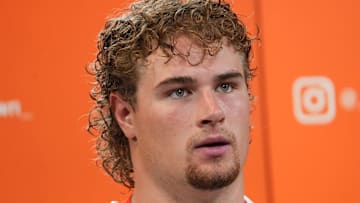 Clemson linebacker Sammy Brown speaks during Clemson football first summer 2025 practice at the Allen N. Reeves Football Complex in Clemson, S.C. Thursday, July 31, 2025.