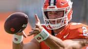 Clemson football quarterback Cade Klubnik (2) has seen his NIL value collapse as the Tigers' losses persist throughout the 2025 season.