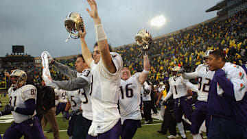 Cody Pickett celebrates