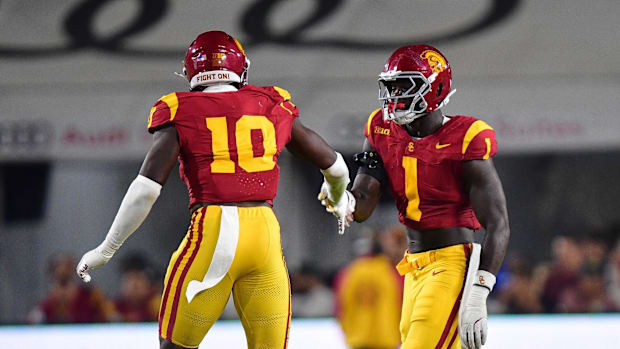 USC Trojans Lincoln Riley Nebraska Cornhuskers Matt Rhule Jayden Maiava Quarterback Emmett Johnson Dylan Raiola Blackout CFP