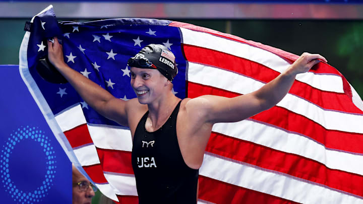 Katie Ledecky captured her seventh 800-meter freestyle world championship title in Singapore on Saturday. Katie Ledecky captured her seventh 800-meter freestyle world championship title in Singapore on Saturday.