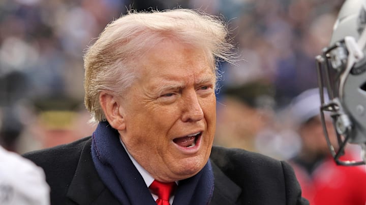 President Donald Trump, shown during the coin toss at the 2025 Army-Navy football game, has announced a new showcase – the Patriot Game – for top high school athletes from all 50 states.