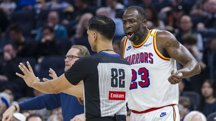 Draymond Green argues with an official during a January game. Draymond Green argues with an official during a January game.