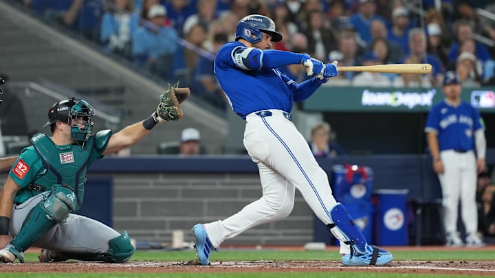 Blue Jays outfielder Anthony Santander has been replaced on the postseason roster.