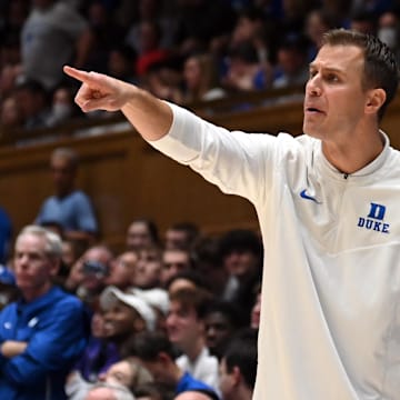 Duke basketball head coach Jon Scheyer