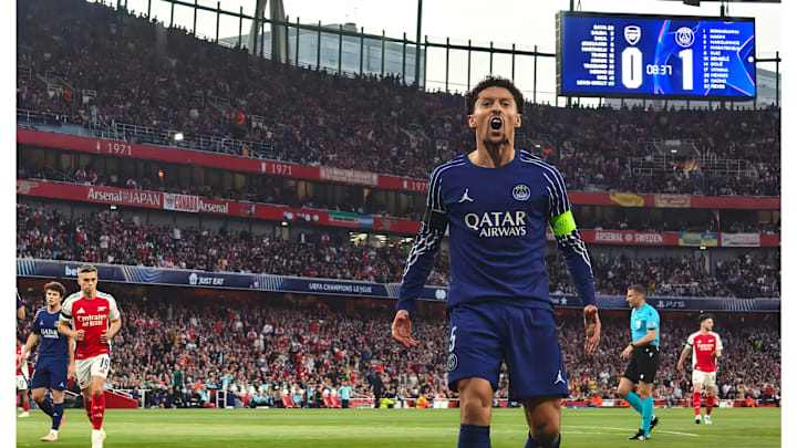 Marquinhos, vu en bord pelouse