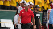 Houston Cougars head coach Willie Fritz reacts on the sidelines against the Baylor Bears during the second half at McLane Stadium. 