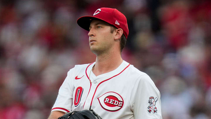 Cincinnati Reds pitcher Nick Lodolo (40) paces 