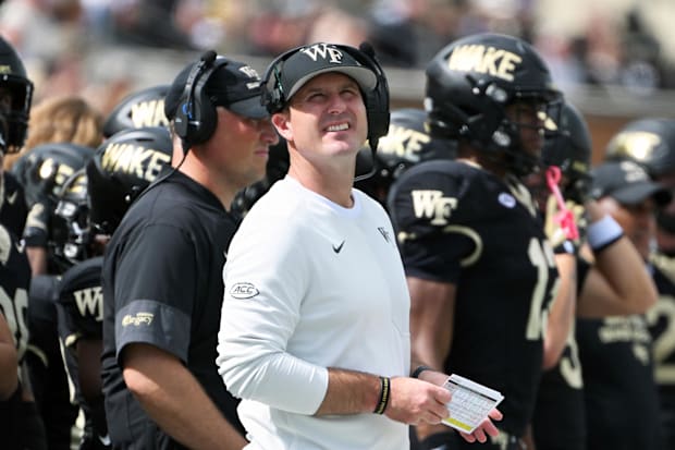 Wake Forest head coach Jake Dickert during the third quarter against Georgia Tech.
