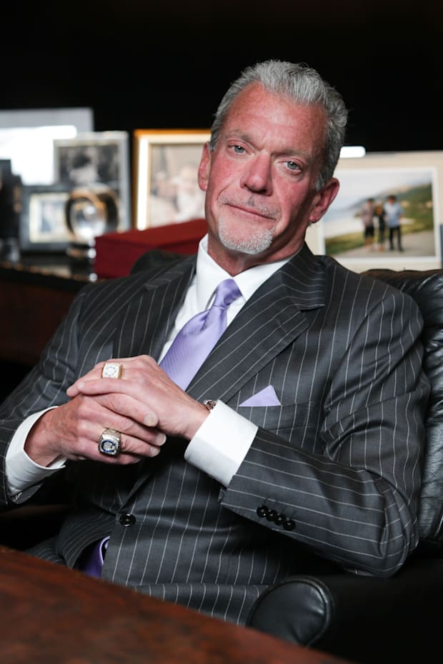 Indianapolis Colts owner and CEO Jim Irsay sits in his office for a portrai Indianapolis Colts owner and CEO Jim Irsay sits in his office for a portrai