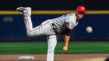 Jul 3, 2018; Milwaukee, WI, USA; Minnesota Twins relief pitcher Ryan Pressly (57) throws a pitch during the game between the Milwaukee Brewers and the Minnesota Twins. Mandatory Credit: Jeffrey Becker-Imagn Images