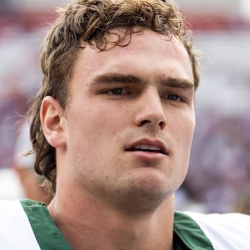 Nov 22, 2025; Tucson, Arizona, USA; Baylor Bears quarterback Sawyer Robertson (13) against the Arizona Wildcats at Casino Del Sol Stadium. Mandatory Credit: Mark J. Rebilas-Imagn Images