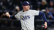 Sep 4, 2025; Tampa, Florida, USA; Tampa Bay Rays pitcher Pete Fairbanks (29) throws a pitch against the Cleveland Guardians in the ninth inning at George M. Steinbrenner Field. 