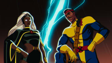 (L-R): Storm (voiced by Alison Sealy-Smith) and Forge (voiced by Gil Birmingham) in Marvel Animation's X-MEN '97. Photo courtesy of Marvel Animation. © 2024 MARVEL.