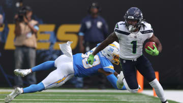 Dee Eskridge of the Seattle Seahawks