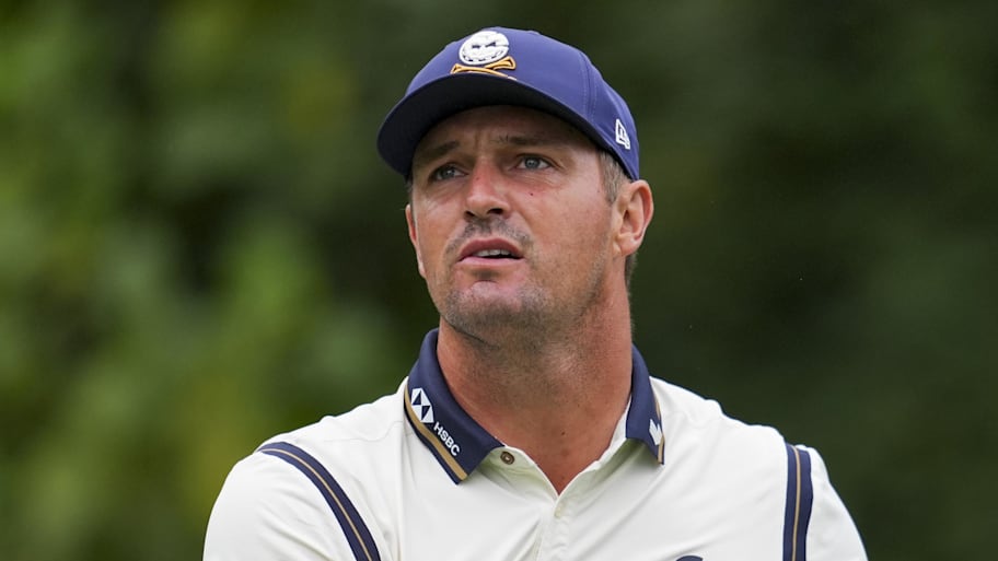 Bryson DeChambeau of Crushers GC plays during the semifinals of the 2025 LIV Golf Michigan Team Championship.